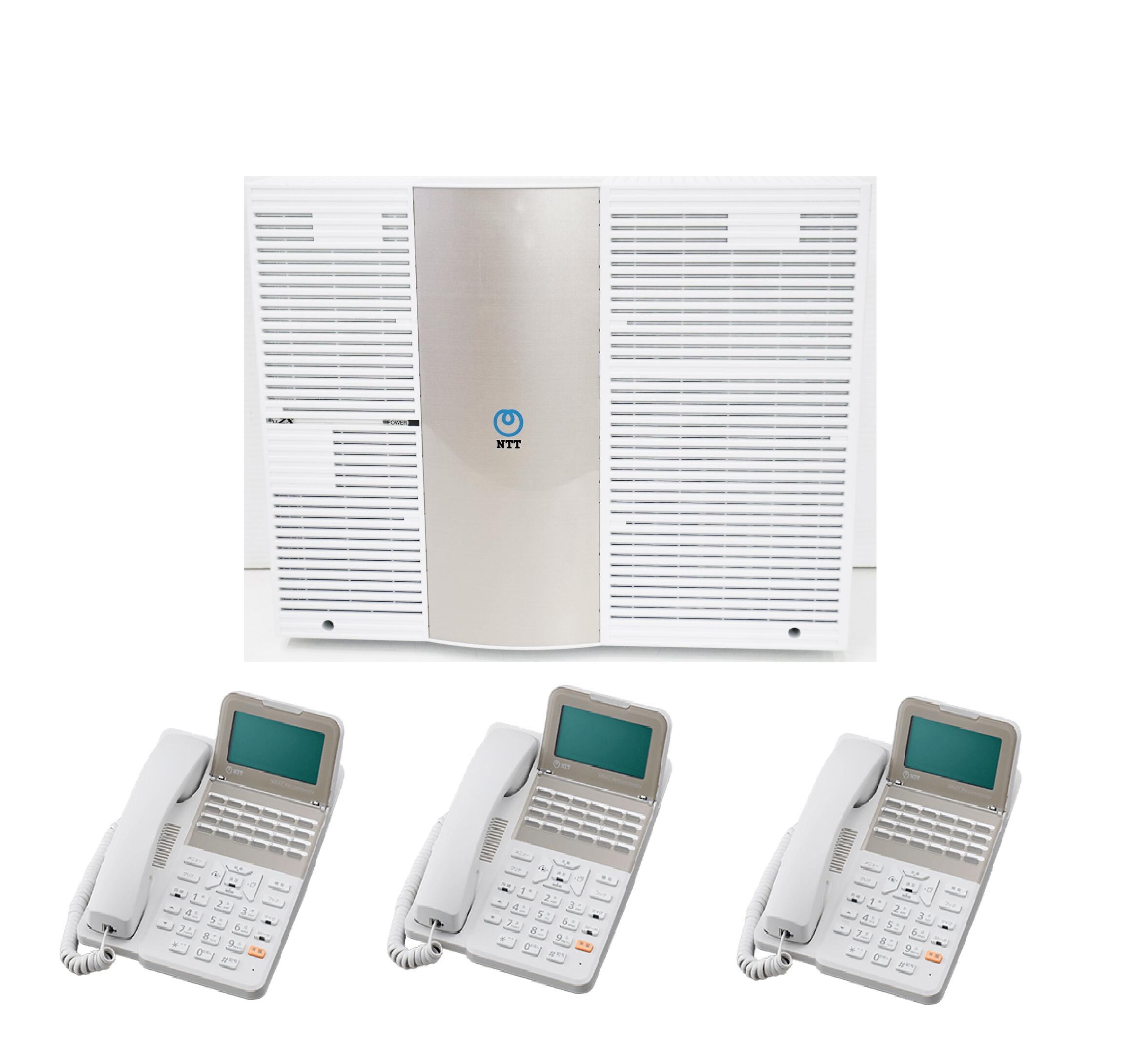 【新品商行為電話機/中古商行為電話機】工事費不必要 導線備え付ける済み NTT-ZX2S 3台書き割り商行為電話機【商行為電話機/商行為電話機 お役目用 電話 卓上型】