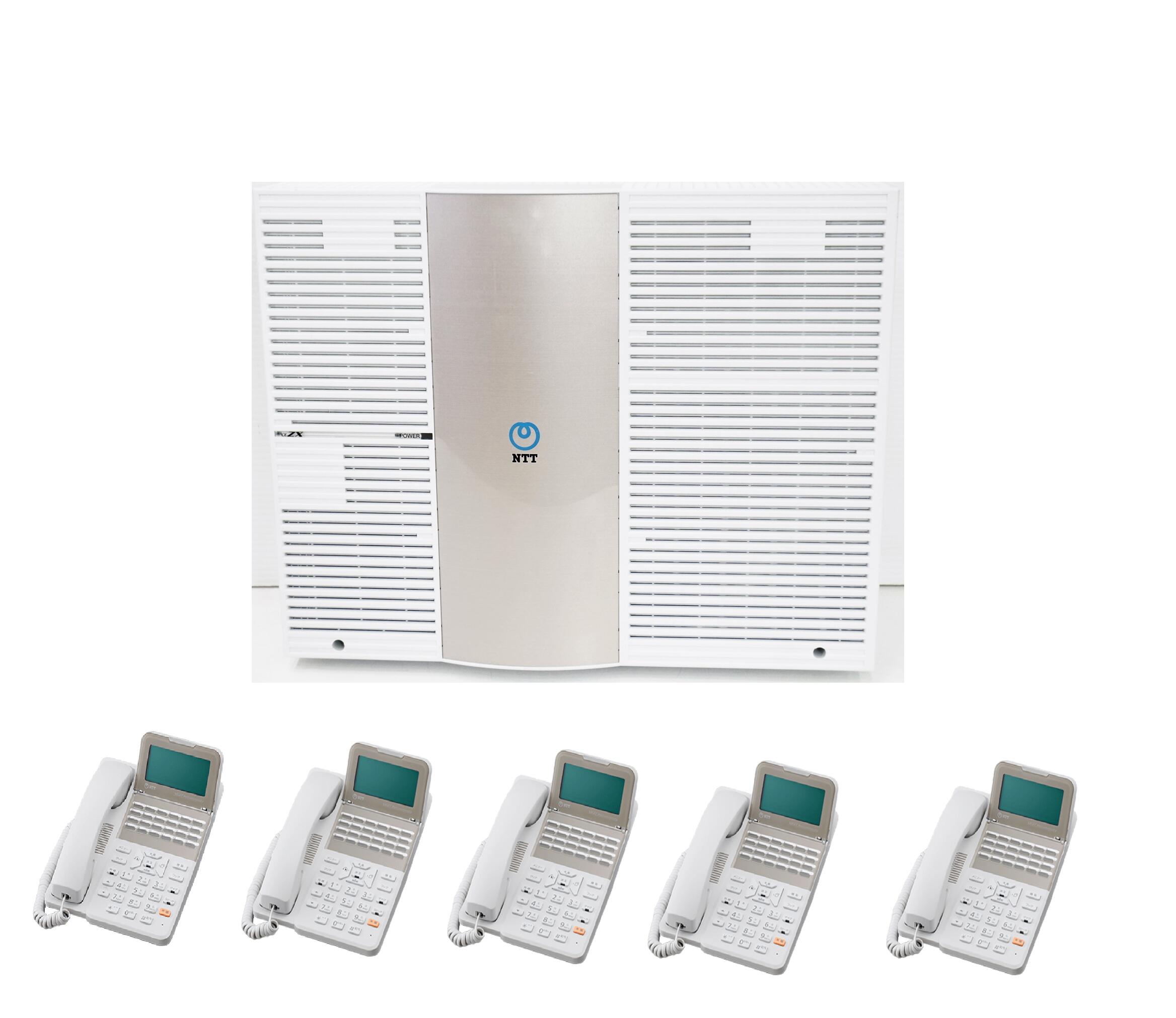 【新品商行為電話機/中古商行為電話機】工事費不必要 架線据え付ける済み NTT-ZX2S 5台書き割り商行為電話機【商行為電話機/商行為電話機 御勤め用 電話 卓上型】