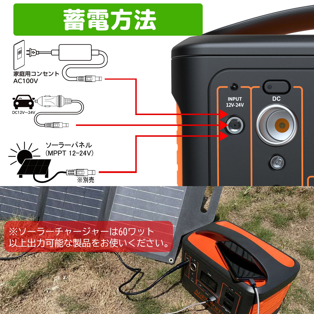 ポータブル電源 JIVERCI 大容量 急速充電 キャンプ 防災グッズ - www