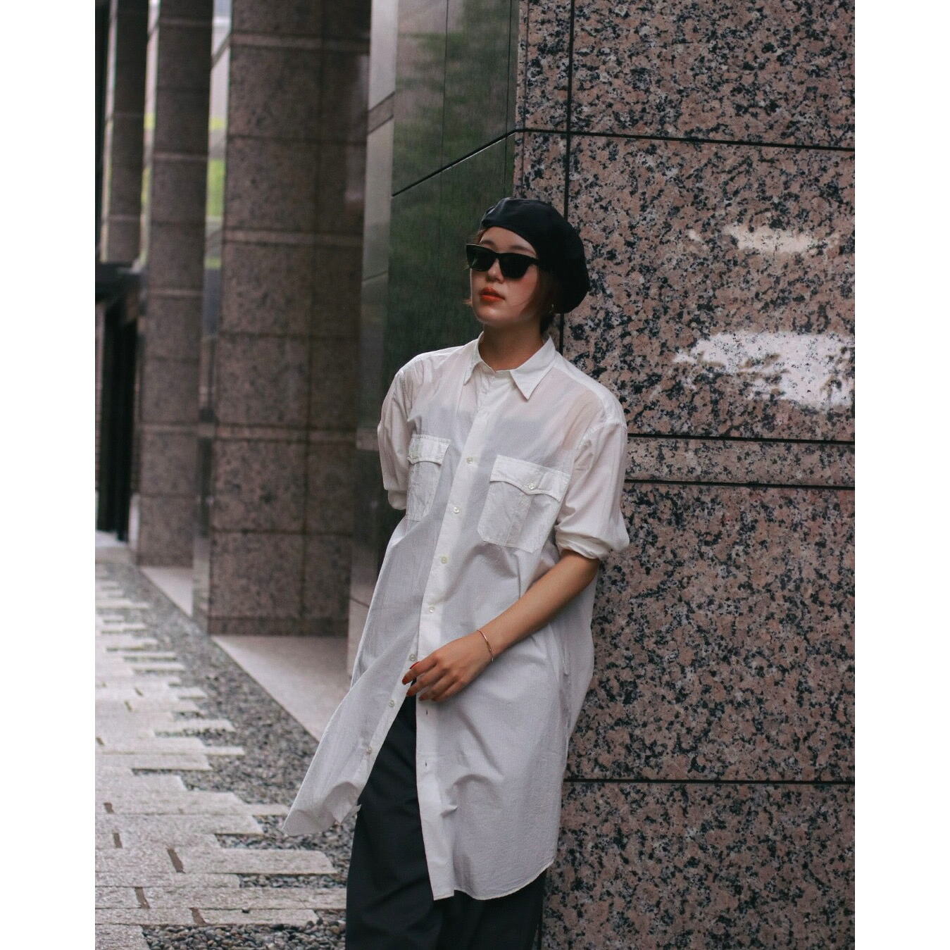 PORTER CLASSIC（ポータークラシック）ROLL UP STRIPE SHIRT DRESS｜ポータークラシック京都 30,388円