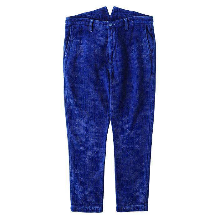 PORTER CLASSIC コーデュロイパンツ ブルー Sサイズ PORTER CLASSIC (ポータークラシック) CORDUROY PANTS BLUE