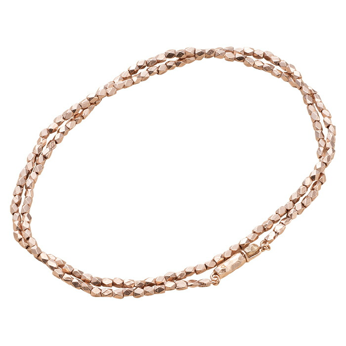 PORTER CLASSIC（ボーイ古典派音楽）GOLD BEADS DOUBLE BRACELET -ROSE GOLD-