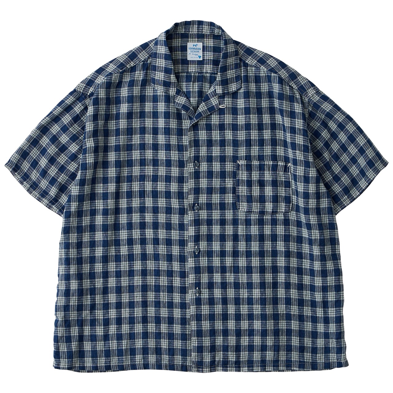 PORTER CLASSIC(ポータークラシック)LINEN PALAKA KAIKIN SHIRT -NAVY-|ポータークラシック京都