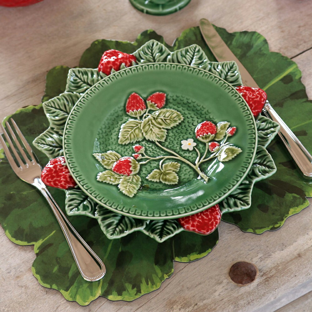 ポルトガル製 イチゴデザイン 蓋付き皿 陶器 楽天市場