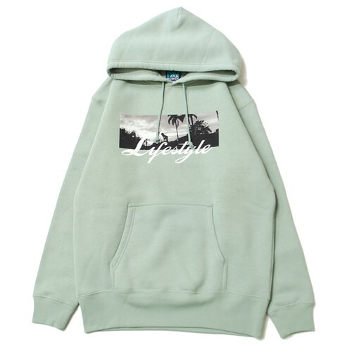 ミュージック MUSICK LIFESTYLE PALM PHOTO HOODIE SMOKE GREEN / スモーキ— グリーン フード パーカー パームツリー ロサンゼルス LA|POSSIBILITY