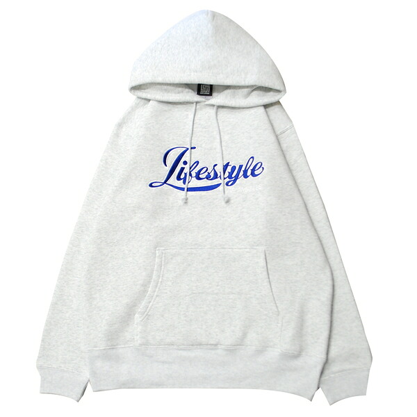 ミュージック MUSICK LIFESTYLE SCRIPT EMBROIDERY HOODIE ASH / アッシュ フード パーカー パームツリー ロサンゼルス LA|POSSIBILITY