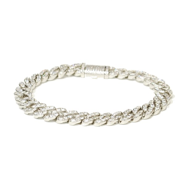 ゴールデンギルト デザインバイティーエスエス GOLDEN GILT DESIGN BY TSS STUDDED CUBAN BRACELET SILVER / しろがね色 腕輪