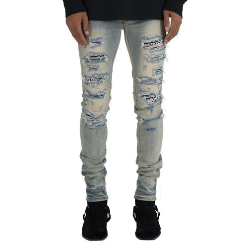 楽天市場】ミニマル mnml スキニーパンツ ストレッチデニム ダメージ