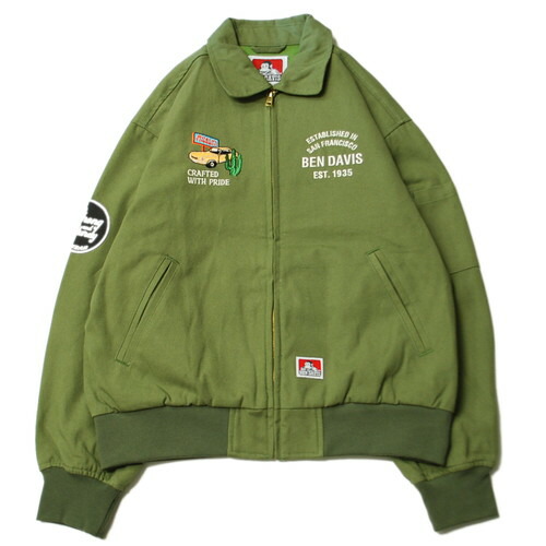 ベン デイビス BEN DAVIS COTTON DUCK SOUVENIR JACKET KHAKI / カーキ スーべニア ジャケット|POSSIBILITY