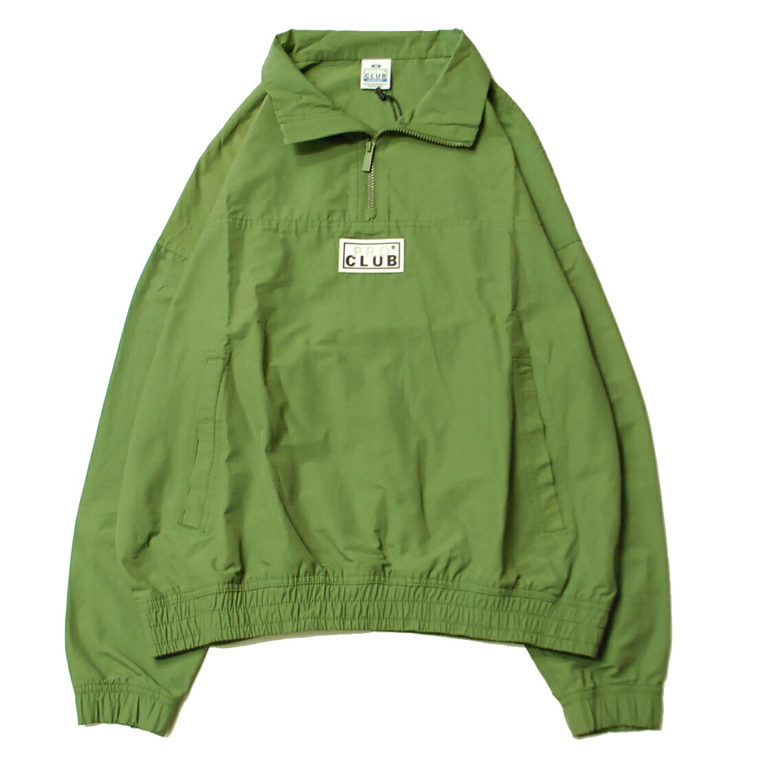 プロクラブ PRO CLUB COMFORT COTTON / NYLON HALF ZIP TRACK JACKET MOSS GREEN / モスグリーン ナイロン ハーフジップ トラック ジャケット 9,900円