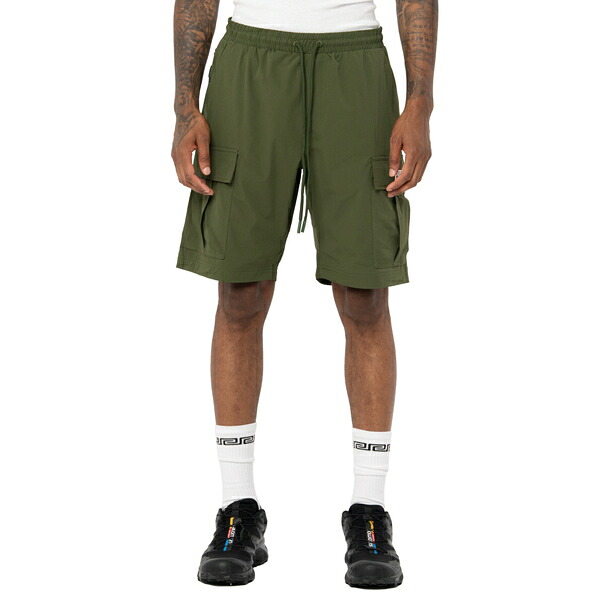 プロクラブ PRO CLUB COMFORT STRETCH NYLON CARGO SHORTS MILITARY GREEN / ミリタリーグリーン ナイロン ストレッチ カーゴ ショーツ ハーフパンツ ハーパン 無地
