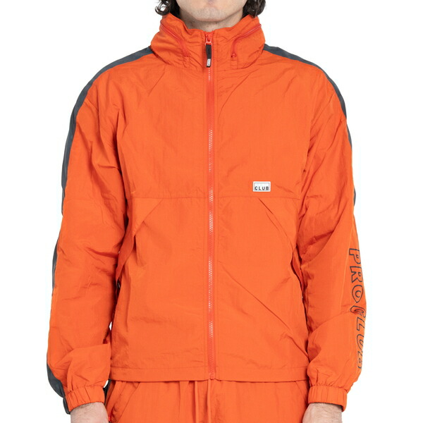 プロクラブ PRO CLUB FULL COURT WINDBREAKER JACKET RED CLAY × BLACK / レッドクレイ × ブラック ナイロン ウインドブレーカー ジャケット