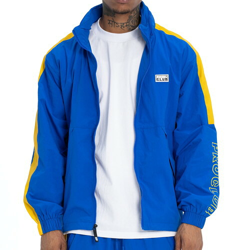プロクラブ PRO CLUB FULL COUNT WINDBREAKER JACKET ROYAL × GOLD / ロイヤル × ゴールド ナイロン ウインドブレーカー ジャケット|POSSIBILITY