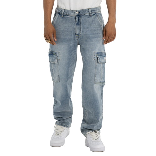 プロクラブ PRO CLUB HEAVY WEIGHT RELAXED FIT DENIM CARGO PANTS LIGHT STONEWASH / ライト ストーンウォッシュ ヘビーウェイト リラックスフィット デニム カーゴ パンツ｜POSSIBILITY