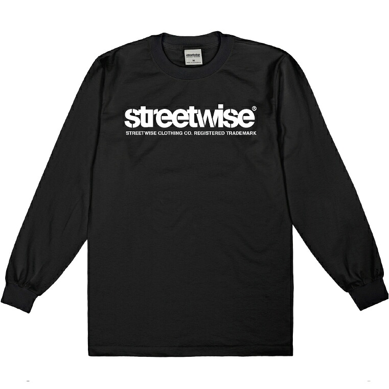 ストリートワイズ STREETWISE STENCIL L/S プルオーバー BLACK / 黒いこと ヘビーウェイト 長袖 プルオーバー