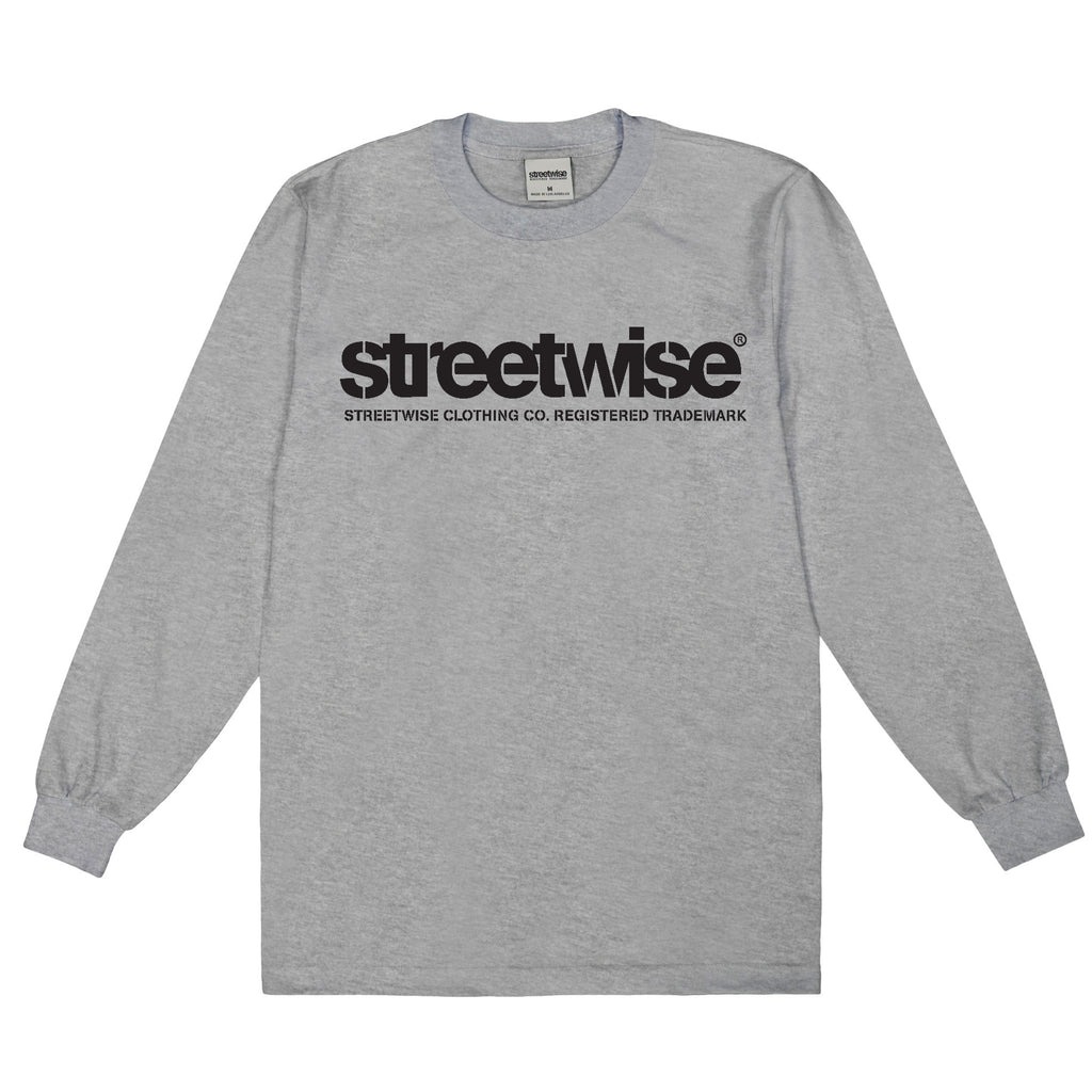 ストリートワイズ STREETWISE STENCIL L/S プルオーバー GRAY / 薄墨色 ヘビーウェイト 長袖 プルオーバー