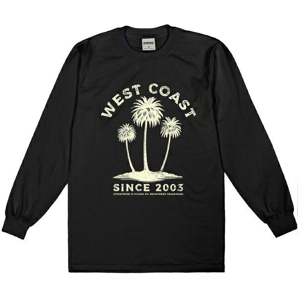 ストリートワイズ STREETWISE COAST PALMS L/S Tシャツ BLACK / ブラック ヘビーウェイト 長袖 シャツ