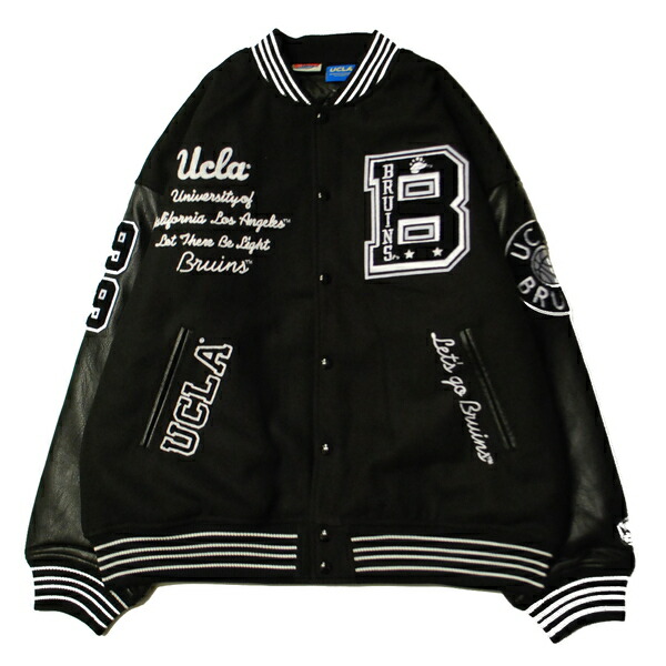 ナツメグ NUTMEG UCLA CLASSICAL STADIUM JACKET BLACK / ブラック スタジアム ジャケット クラシカル｜POSSIBILITY