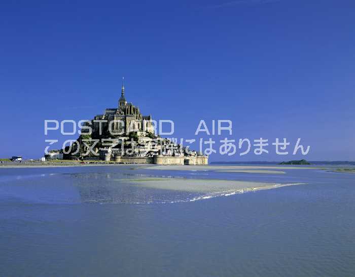 楽天市場 フランスの風景ポストカード モン サン ミシェル Mont Saint Michel 西海岸 サン マロ湾 上に浮かぶ小島の葉書ハガキはがき ポストカードair