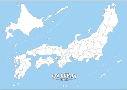 楽天市場 送料 250 日本地図 白地図 色塗り ポストカード