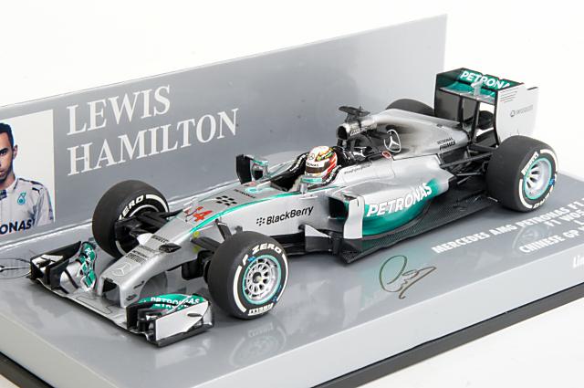 ミニカー 1/43 ミニチャンプス MINICHAMPS (410140344) メルセデスAMG ペトロナスF1野球クラブ W05 変わり種 2014年 中国GP 勝ちえる No.44 L.Hamilton