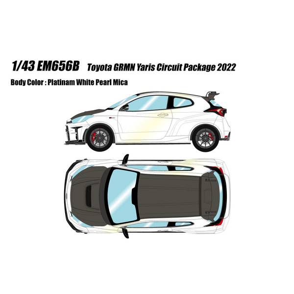 アイドロン 1/43 トヨタ GRMN ヤリス 電気回路包み 2022 プラチナホワイトパールマイカ 成し遂げる品ミニカー EM656B