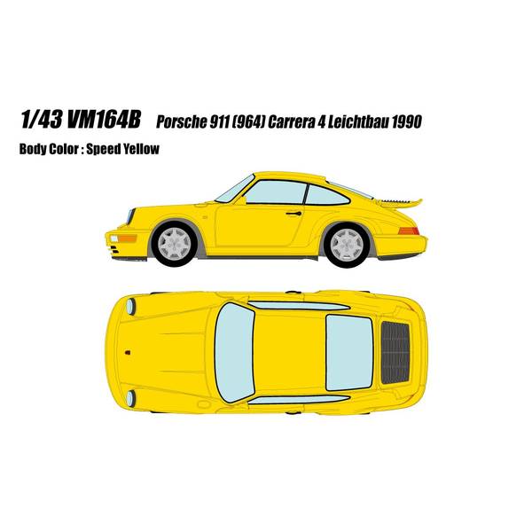 幻影 1/43 ポルシェ 911 964 カレラ 4 ライトウェイト 1990 素早さ黄色 成し遂げる品ミニカー VM164B