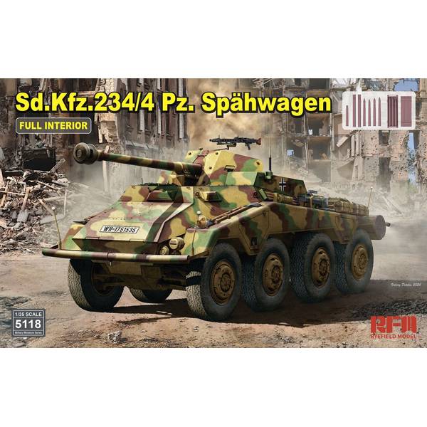 ライフィールドモデル 1/35 Sd.Kfz.234/4 重装甲車 w/フルインテリア スケールモデル RFM5118