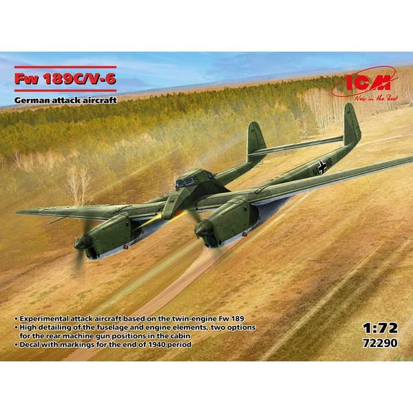 ICM 1/72 フォッケウルフ Fw 189C/V-6 ドイツ攻撃機 スケールモデル 72290