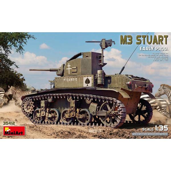 ミニアート 1/35 M3スチュアート 初期型 スケールモデル MA35412