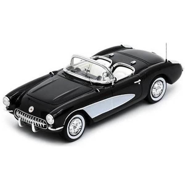 シュコー 1/43 シボレー コルベット C1 V8 1956 ブラック 完成品ミニカー 43U00046