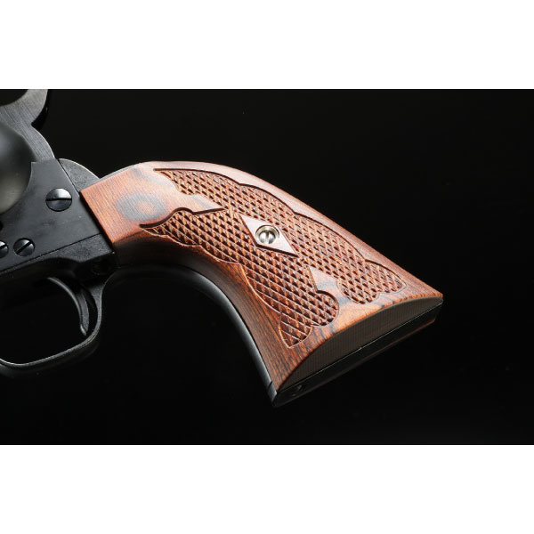 レオン　CAW COLT SAA アルタモントグリップSET ☆アルタモント COLT SAA 木製グリップ スムース メダル付 赤/茶