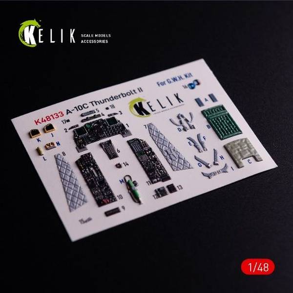 レスキット 1/48 A-10C 内装3Dデカール (グレートウォール用) 模型用グッズ RSKK48133