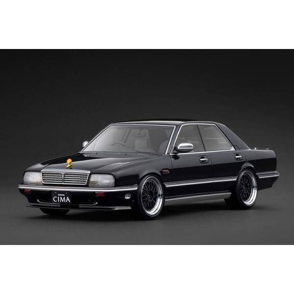 イグニッションモデル 1/18 ニッサン グロリア シーマ Y31 ブラック 完成品ミニカー IG3900