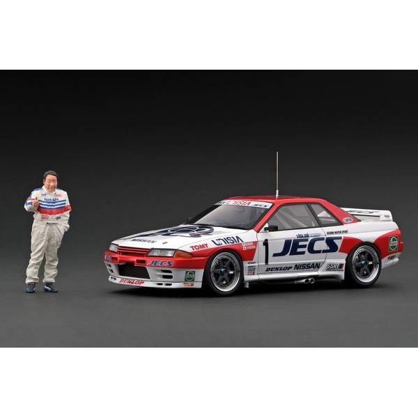 イグニッションモデル 1/18 ニッサン JECS スカイライン No.1 1992 JTC With Mr. Hasemi 完成品ミニカー IG3141