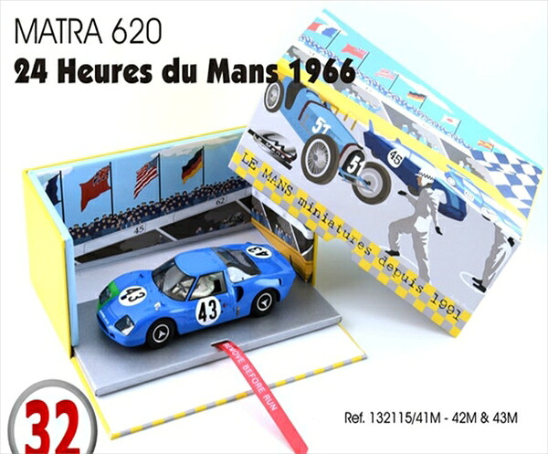 【4月予約】Le Mans Miniatures 1/32 マトラ 620 1966ル・マン24時間 No.43 Henri Pescarolo 完成品ミニカー 13211543M