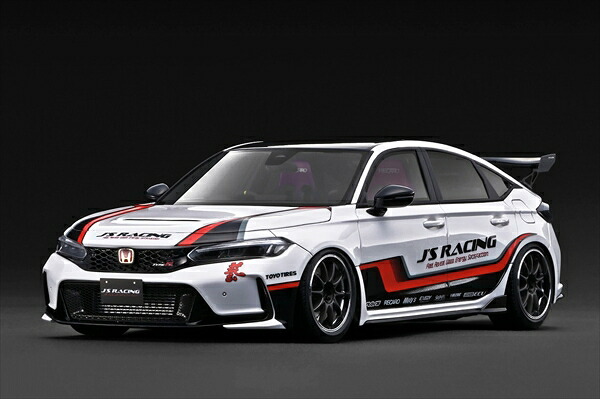 【1月取って置く】イグニッションモデル 1/18 Honda Civic Type-R J\u0027S Racing (FL5) White 遣っ付ける品ミニカー IG3934