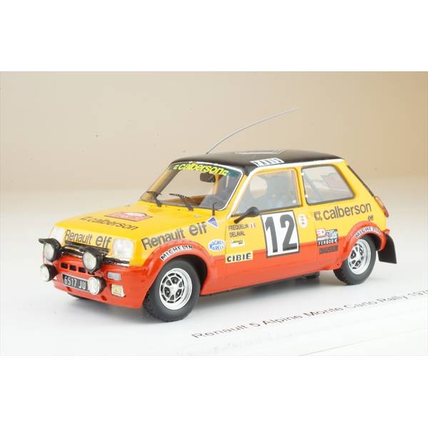 ぴかぴか光る 1/43 ルノー 5 アルピーヌ Gr2 No.12 1978 WRC ラリー・モンテカルロ 3位 G.フレクラン/J.Delaval 為し終わる品ミニカー S6035 乗り物のおもちゃ-ミニカー・トイカー-車