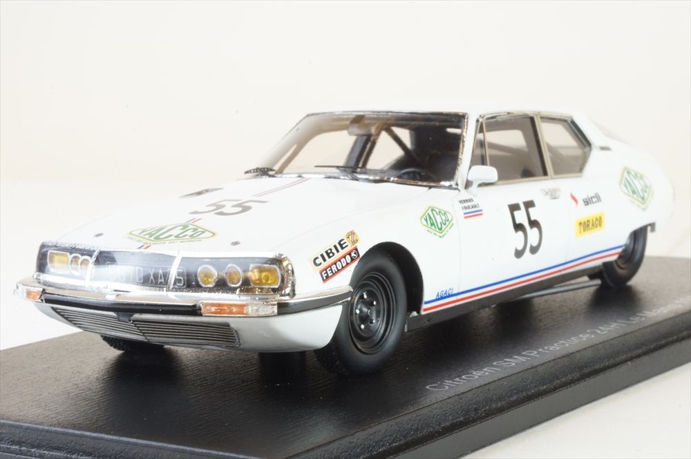 スパーク 1/43 シトロエン SM No.55 1972 ル・マン24時間 プラクティス走行 G.ヴェリエ/G.フーコー 完成品ミニカー S7999｜ポストホビーWEBSHOP