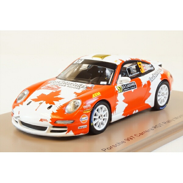 スパーク 1/43 ポルシェ 997 カレラ RGT No.57 クリアウォーター 2019 WRC ラリー・モンテカルロ I.クレラー/C.クローネ 完成品ミニカー S5989