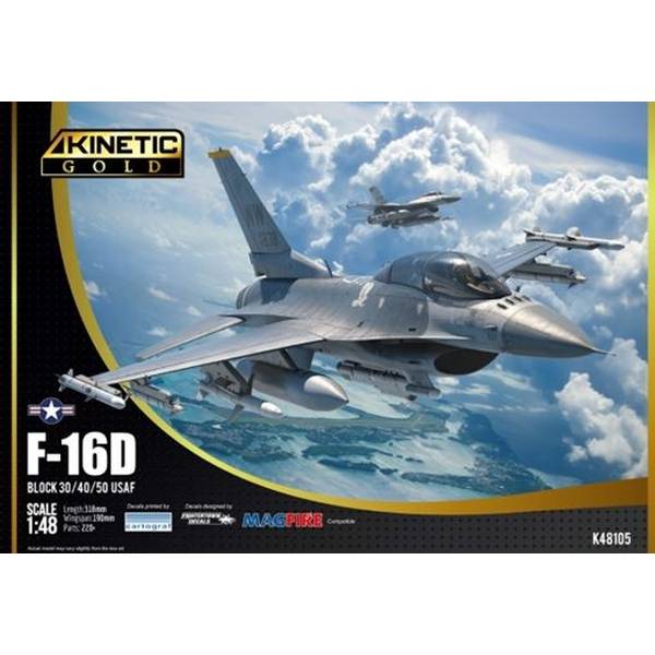 キネティック 1/48 F-16D ブロック 30/40/50 米空軍 スケールモデル KNE48105