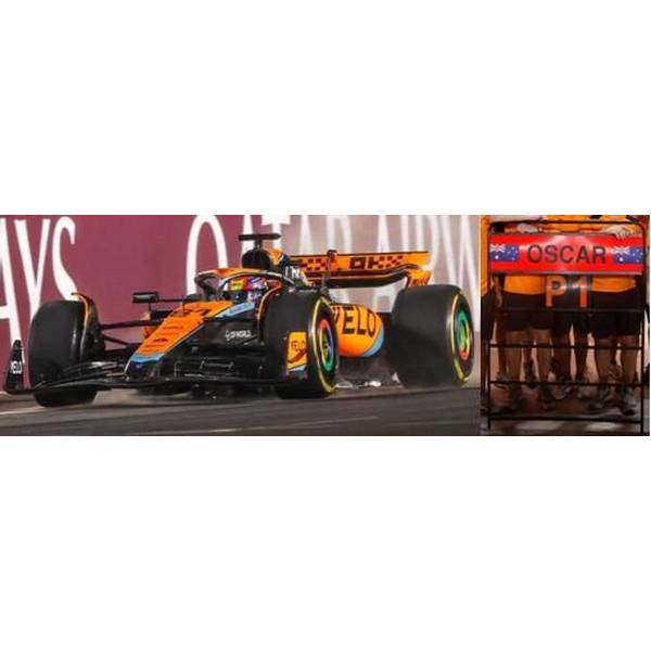 スパーク 1/43 マクラーレン MCL60 No.81 2023 F1 カタールGP スプリント ウィナー O.ピアストリ ポールポジション 完成品ミニカー S8927