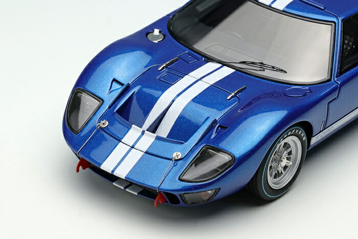 アイドロン 1 43 フォード Gt40 Mk Ii ストリートver 1966 メタリックブルー ホワイトストライプ 取寄対応 完成品ミニカー Em478a septicin Com