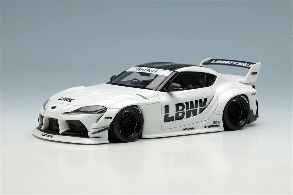 アイドロン 1/43 LBワークス トヨタ GR スープラ LD97 車輪 パール白いこと 成し遂げる品ミニカー LB017A