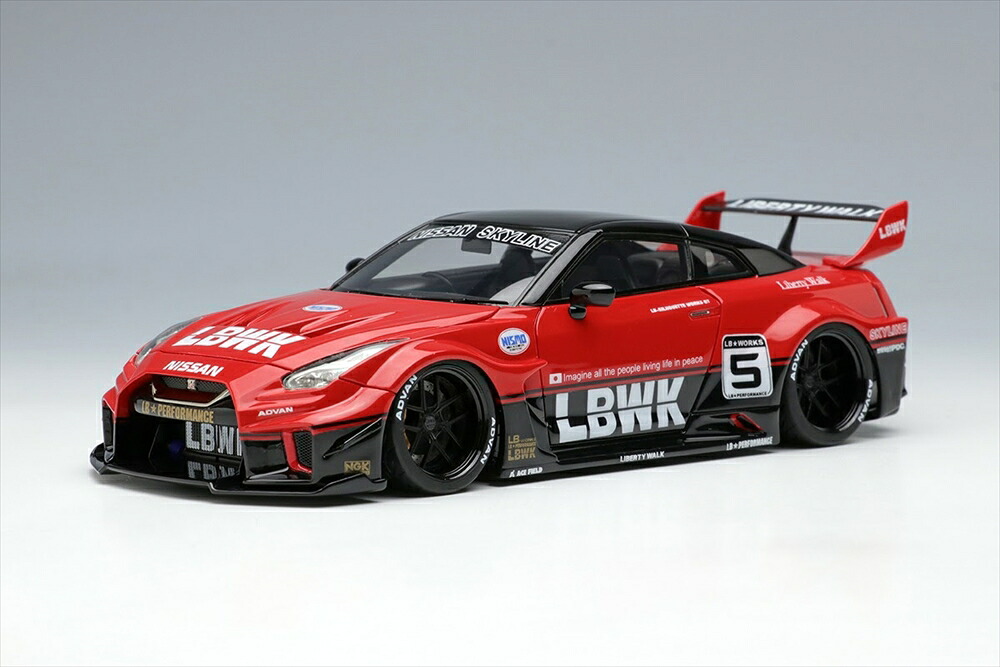 アイドロン 1/43 LB-シルエットワークスGT ニッサン 35GT-RR No.5 2020 東京オートサロン レッド/ブラック 完成品ミニカー LB012H|ポストホビーミニカーショップ