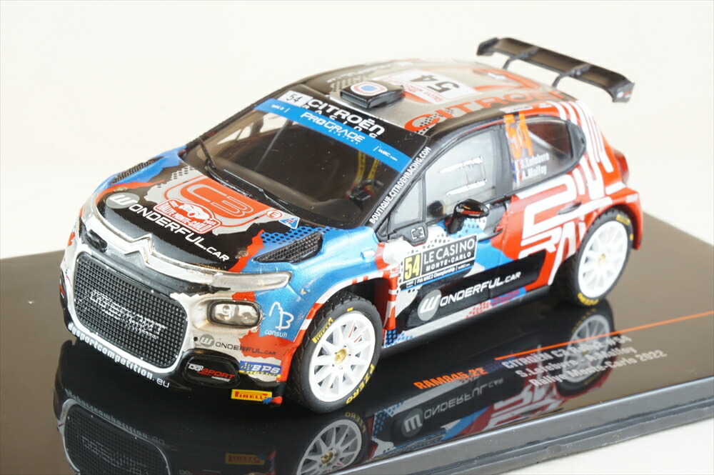 イクソ 1/43 シトロエン C3 ラリー2 No.54 2022 WRC ラリー・モンテカルロ S.Lefebvre/A.Malfoy 完成品ミニカー RAM845