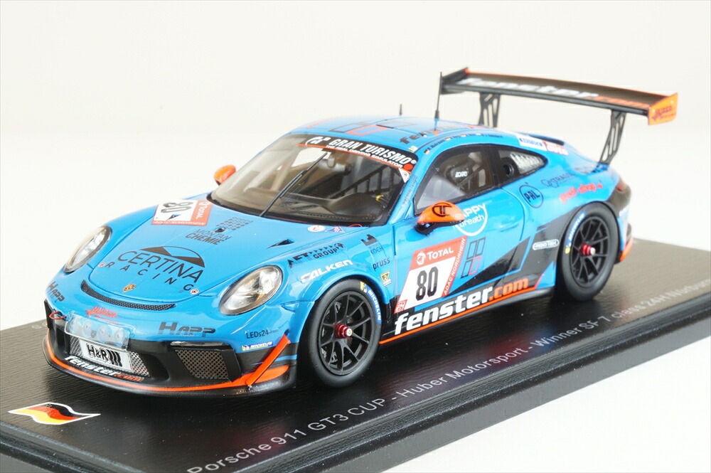 スパーク 1/43 ポルシェ 911 GT3 CUP ヒューバーMS No.80 2021 ニュルブルクリンク24時間 H.ヴェールマン/U.ベルク他 完成品ミニカー SG769