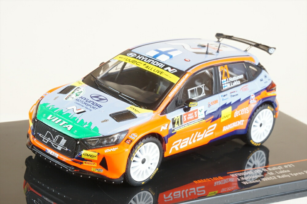 イクソ 1/43 ヒュンダイ i20 N ラリー 2 No.21 2021 WRC2 イープルラリー ウィナー J.Huttunen/M.Lukka 完成品ミニカー RAM814LQ