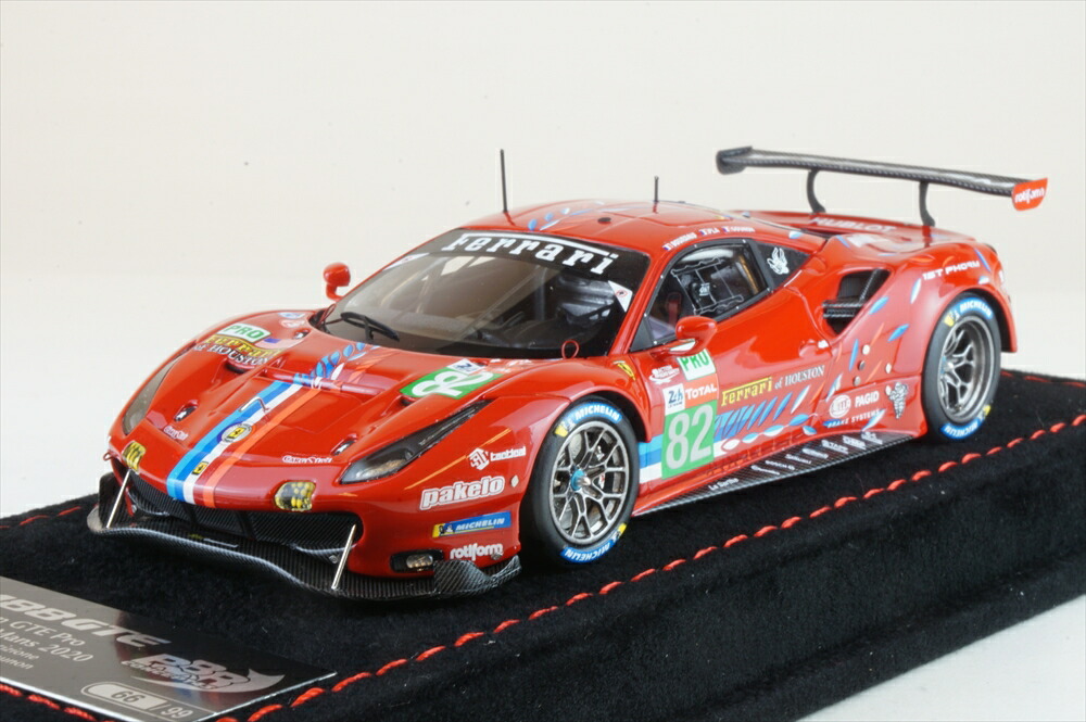BBR 1/43 フェラーリ 488 No.82 RISI 2020 LM GTE PRO社会階級 ル・マン24第四次元 O.Pla/S.ブルデー/J.Gounon 成し遂げる品ミニカー BBRC254
