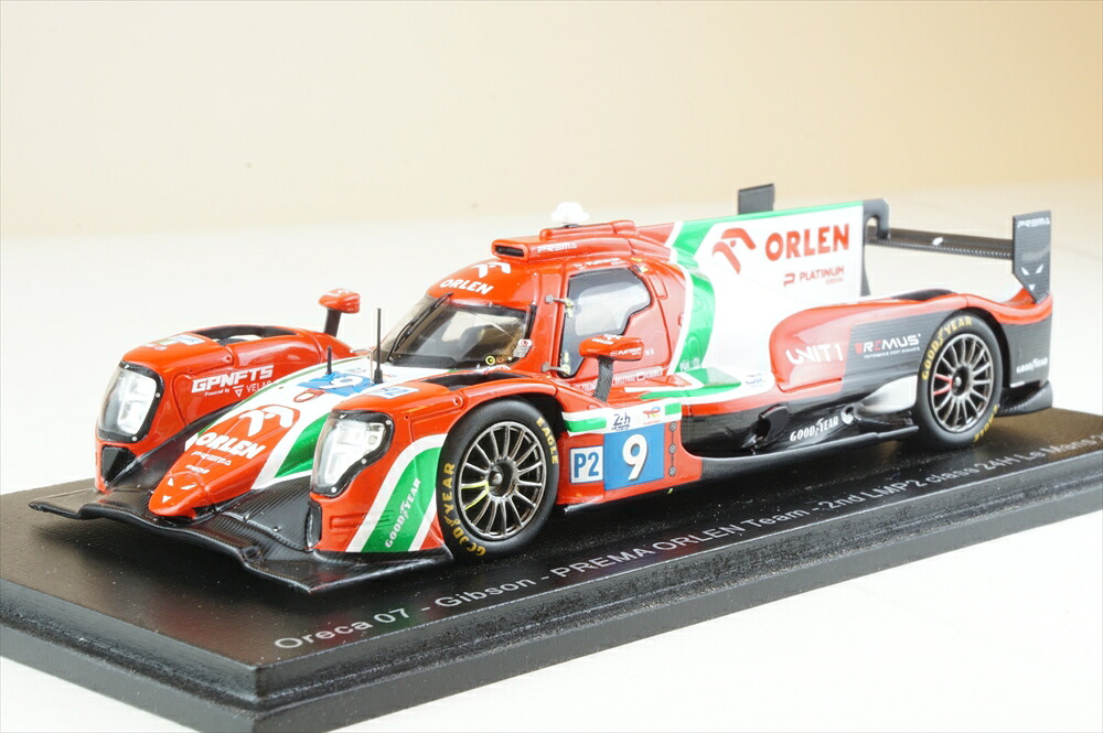 スパーク 1/43 オレカ07/ギブソン No.9 プレマ・オーレン 2022 ル・マン24時間 LMP2 2位 R.Kubica/L.Deletraz/L.Colombo 完成品ミニカー S8618